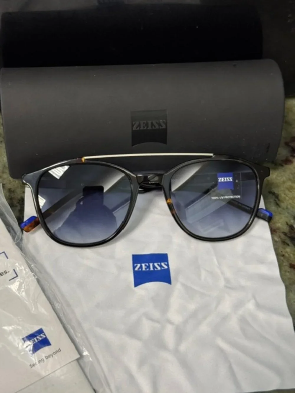Zeiss ZS22518S 240 Havana/Blue Gradient 52-20-145 Sunglasses NWT/Case Free Ship